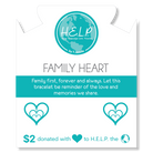 HELP by TJ Family Heart Charm with Blue Amazonite Charity Bracelet