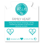 HELP by TJ Family Heart Charm with Blue Opal Jade Charity Bracelet