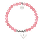 HELP by TJ Family Heart Charm with Cherry Jade Charity Bracelet