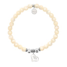 HELP by TJ Family Heart Charm with Natural Selenite Charity Bracelet