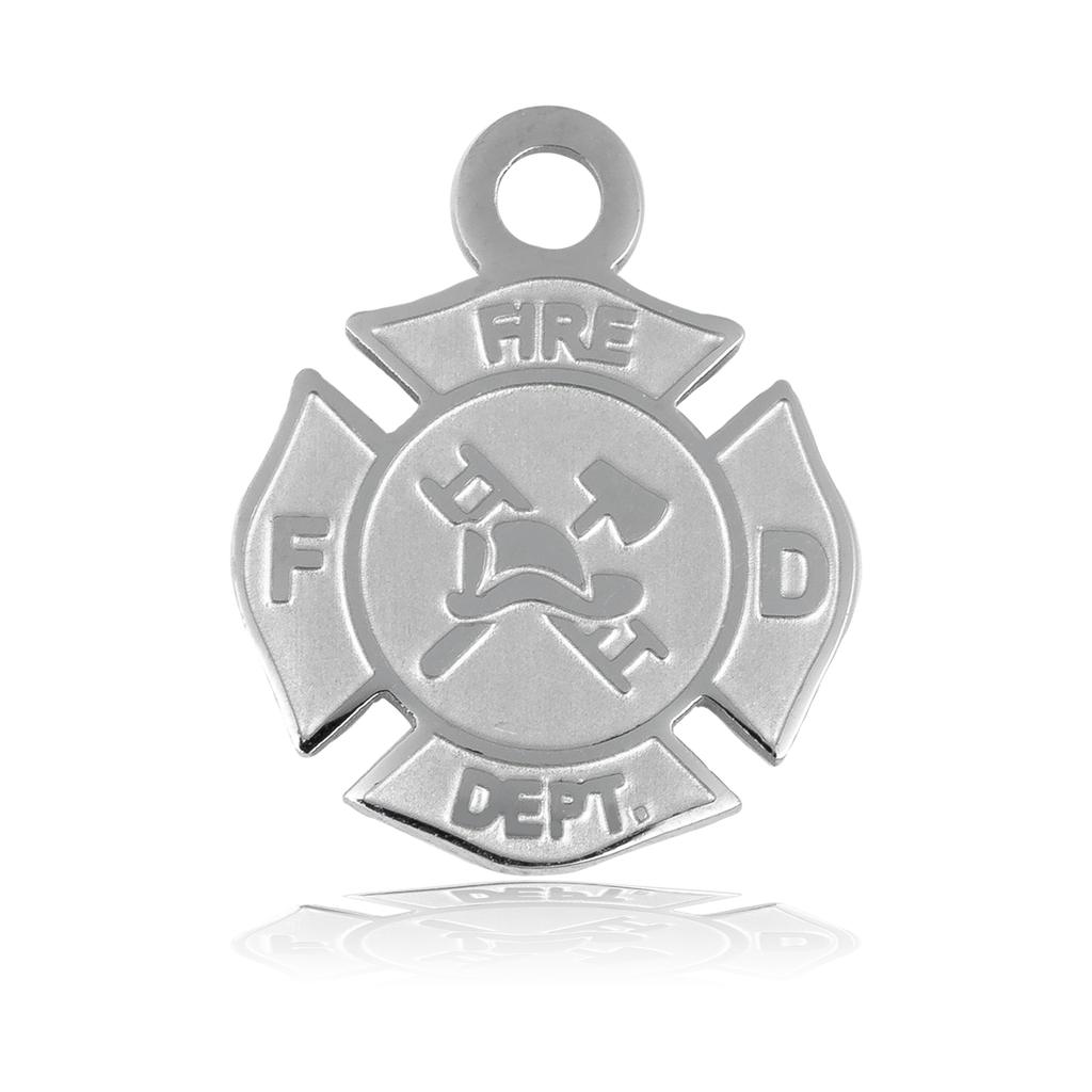 HELP by TJ Fire and Rescue Charm with Grey Opalescent Charity Bracelet