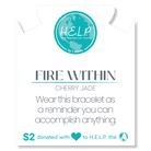 HELP by TJ Fire Within Stacker Bracelet with Cherry Jade Beads