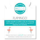 HELP by TJ Flamingo Charm with Blue Glass Shimmer Charity Bracelet