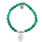 HELP by TJ Flamingo Charm with Caribbean Jade Charity Bracelet