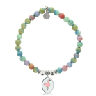 HELP by TJ Flamingo Charm with Pastel Jade Charity Bracelet