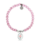 HELP by TJ Flamingo Charm with Pink Cats Eye Charity Bracelet