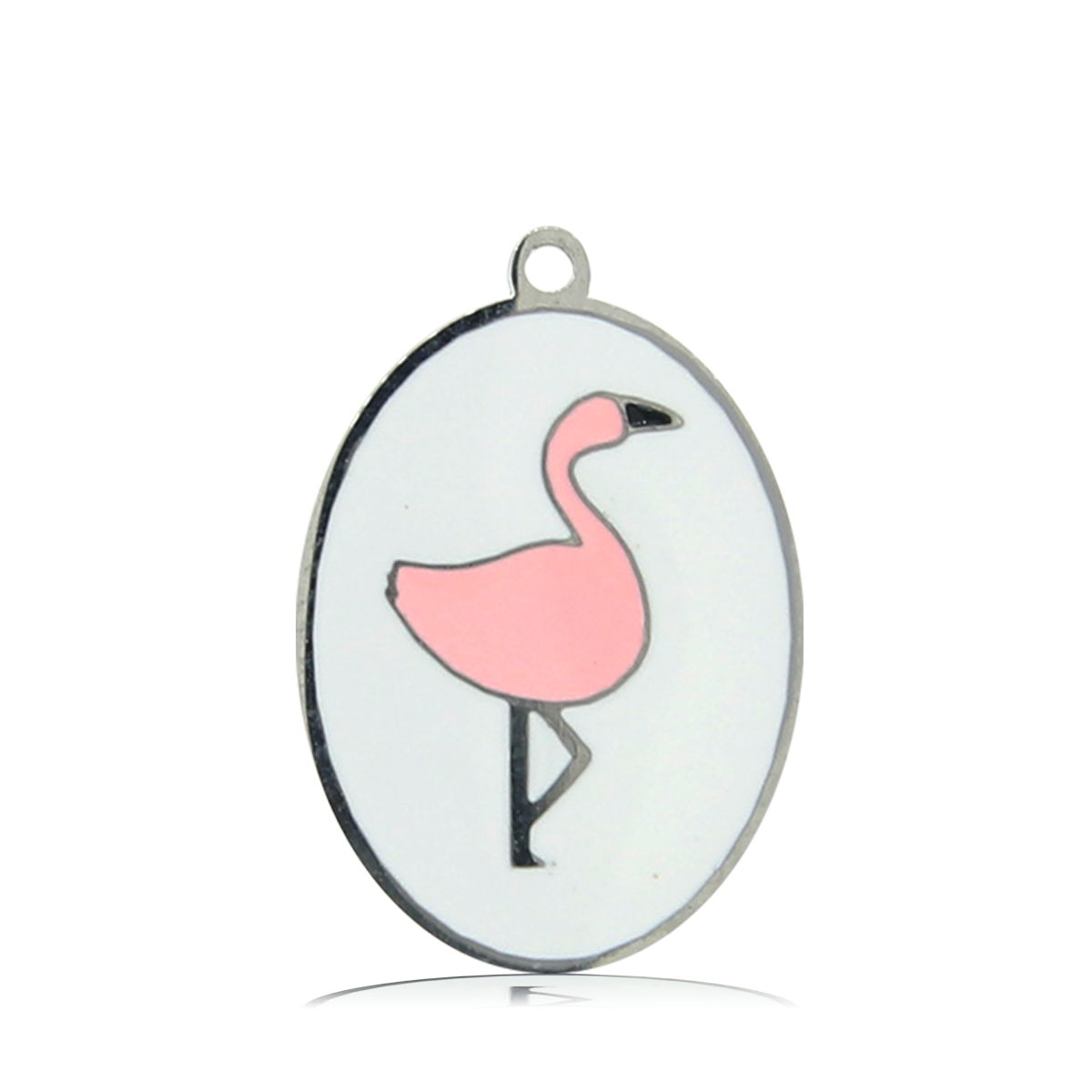 HELP by TJ Flamingo Charm with Pink Glass Shimmer Charity Bracelet