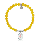 HELP by TJ Flamingo Charm with Yellow Agate Charity Bracelet