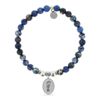 HELP by TJ Flip Flop with Royal Blue Jasper Charity Bracelet