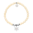 HELP by TJ Flower Charm with Natural Selenite Charity Bracelet