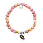 HELP by TJ Football Enamel Charm with Lemonade Jade Charity Bracelet