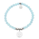HELP by TJ Forever Connected Charm with Aqua Crystal Charity Bracelet