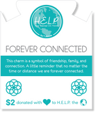 HELP by TJ Forever Connected Charm with White Cats Eye Charity Bracelet