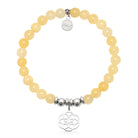 HELP by TJ Forever Connected Charm with Yellow Jade Charity Bracelet
