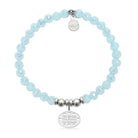 HELP by TJ Friends Cutout Charm with Aqua Crystal Charity Bracelet