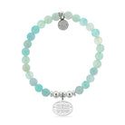 HELP by TJ Friends Cutout Charm with Light Blue Agate Charity Bracelet