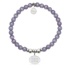 HELP by TJ Friends Cutout Charm with Purple Cats Eye Charity Bracelet