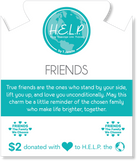 HELP by TJ Friends Cutout Charm with Purple Crystal Charity Bracelet