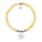 HELP by TJ Friends Cutout Charm with Yellow Jade Charity Bracelet