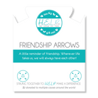 HELP by TJ Friendship Arrows Charm with Aqua Cats Eye Charity Bracelet