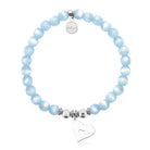 HELP by TJ Friendship Heart Charm with Blue Selenite Charity Bracelet