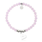 HELP by TJ Friendship Heart Charm with Pink Crystal Charity Bracelet