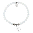 HELP by TJ Friendship Heart Charm with White Crystal Charity Bracelet