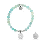 HELP by TJ Get Well Charm with Light Blue Agate Charity Bracelet