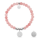 HELP by TJ Get Well Charm with Pink Jade Charity Bracelet