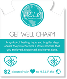 HELP by TJ Get Well Charm with Purple Cats Eye Charity Bracelet