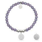 HELP by TJ Get Well Charm with Purple Cats Eye Charity Bracelet