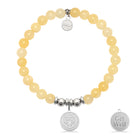 HELP by TJ Get Well Charm with Yellow Jade Charity Bracelet