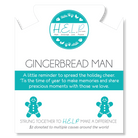 HELP by TJ Gingerbread Man Charm with Aqua Cats Eye Charity Bracelet