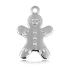 HELP by TJ Gingerbread Man Charm with Grey Opalescent Charity Bracelet