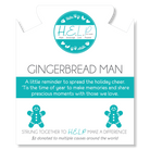 HELP by TJ Gingerbread Man Charm with Holiday Jade Charity Bracelet