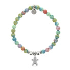 HELP by TJ Gingerbread Man Charm with Pastel Jade Charity Bracelet