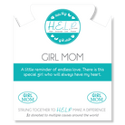 HELP by TJ Girl Mom Charm with Cherry Jade Charity Bracelet