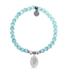 HELP by TJ Guardian Charm with Aqua Cats Eye Charity Bracelet