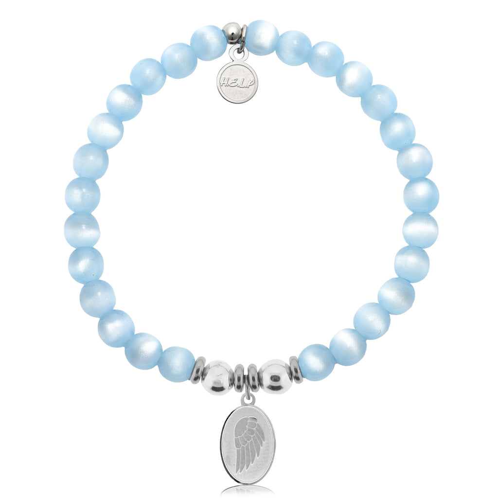 HELP by TJ Guardian Charm with Blue Selenite Charity Bracelet