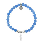 HELP by TJ Happy Birthday Charm with Azure Blue Jade Charity Bracelet