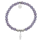 HELP by TJ Happy Birthday Charm with Purple Cats Eye Charity Bracelet