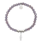 HELP by TJ Happy Birthday Charm with Purple Crystal Charity Bracelet