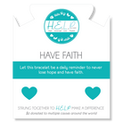 HELP by TJ Have Faith Charm with Aqua Cats Eye Charity Bracelet