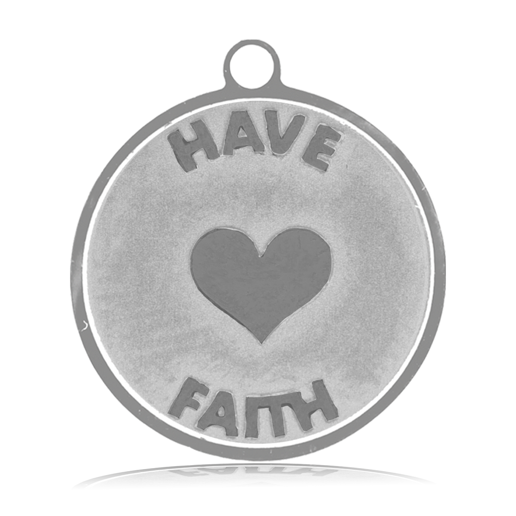 HELP by TJ Have Faith Charm with Grey Opalescent Charity Bracelet
