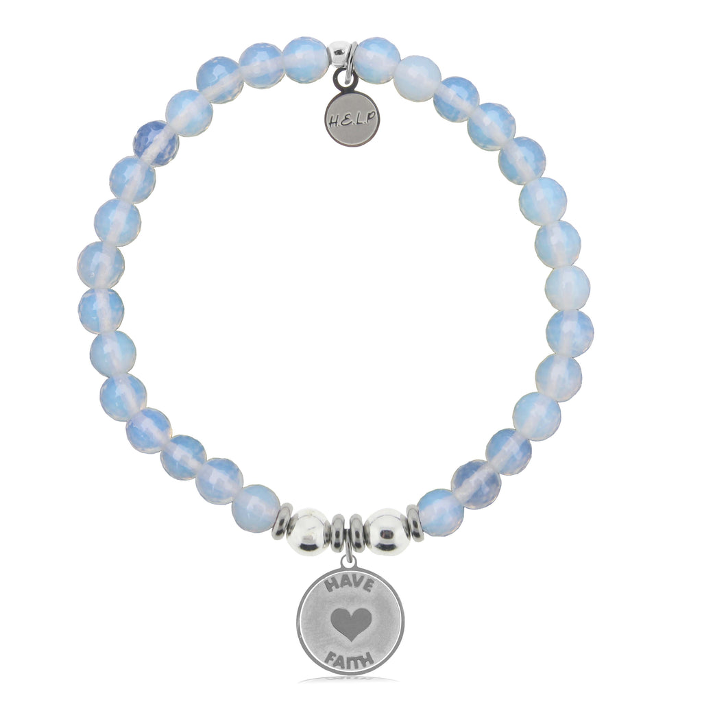HELP by TJ Have Faith Charm with Opalite Charity Bracelet