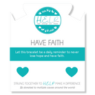 HELP by TJ Have Faith Charm with Pink Cats Eye Charity Bracelet