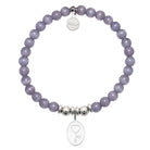 HELP by TJ Healing Hero's Charm with Purple Cats Eye Charity Bracelet