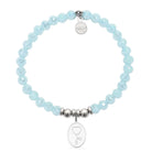 HELP by TJ Healing Heros Charm with Aqua Crystal Charity Bracelet