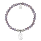 HELP by TJ Healing Heros Charm with Purple Crystal Charity Bracelet