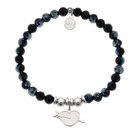 HELP by TJ Heart and Arrow Charm with Black Crystal Charity Bracelet